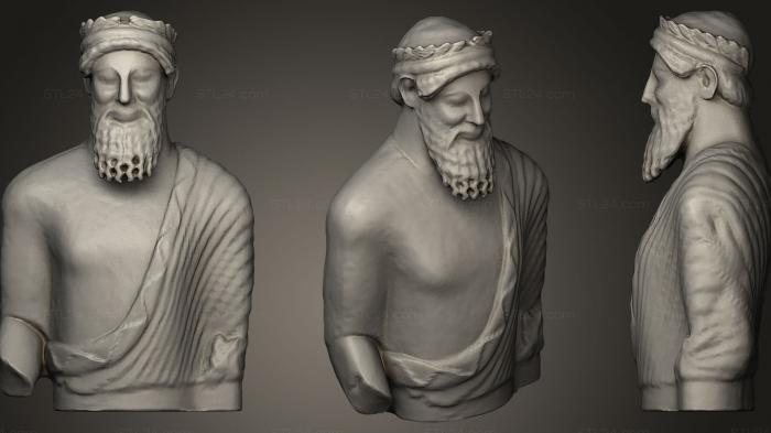 Статуи античные и исторические (Статуя священника, STKA_1005) 3D модель для ЧПУ станка
